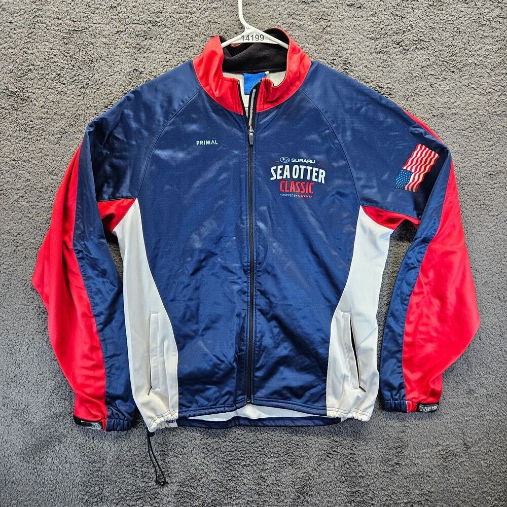 Primal Cycling Jacket Mens Size Large Blue Red Full‎ Zip